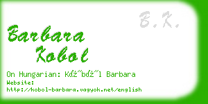 barbara kobol business card