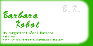 barbara kobol business card